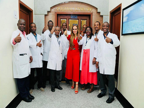 Senator Dr. Rasha Kelej together with the Merck Foundation Oncology Alumni at Tata Memorial Hospital, Mumbai, India