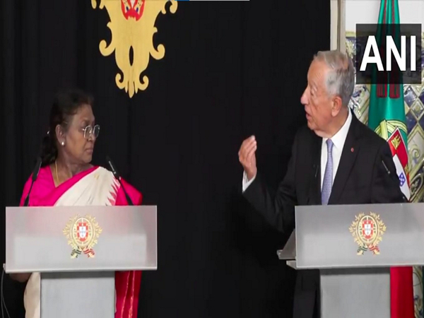 Portuagal President Marcelo Rebelo de Sousa and President Droupadi Murmu during the joint statement in Lisbon (Photo: ANI)