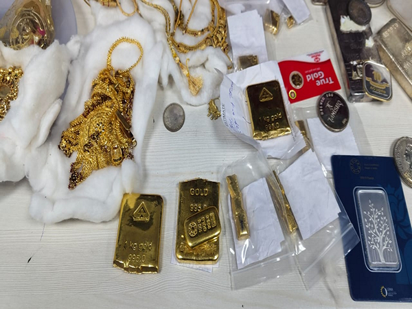 Gold recovered during searches (Photo/ANI)