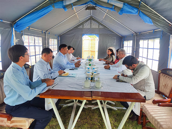 Indian Ambassador to Myanmar, Abhay Thakur with Myanmar officials (Image: X@IndiainMyanmar)