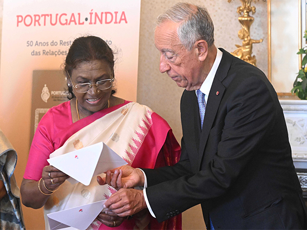 President Droupadi Murmu and President Marcelo Rebelo de Sousa of Portugal (Image: X@rashtrapatibhvn)