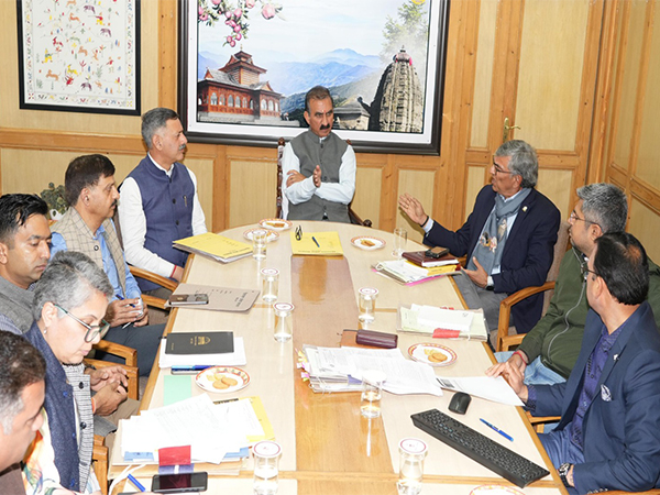 Himachal Pradesh Chief Minister Sukhvinder Singh Sukhu, while presiding over a review meeting (Photo/Himachal govt) 