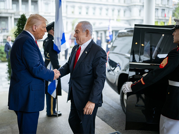 US President Donald Trump alongside Israeli Prime Minister Benjamin Netanyahu in the White House. (Photo/X@The White House)