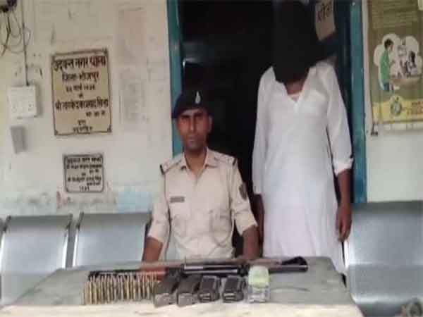 Visuals of the weapons cache seized by Bhojpur Police (Photo/Bhojpur Police)