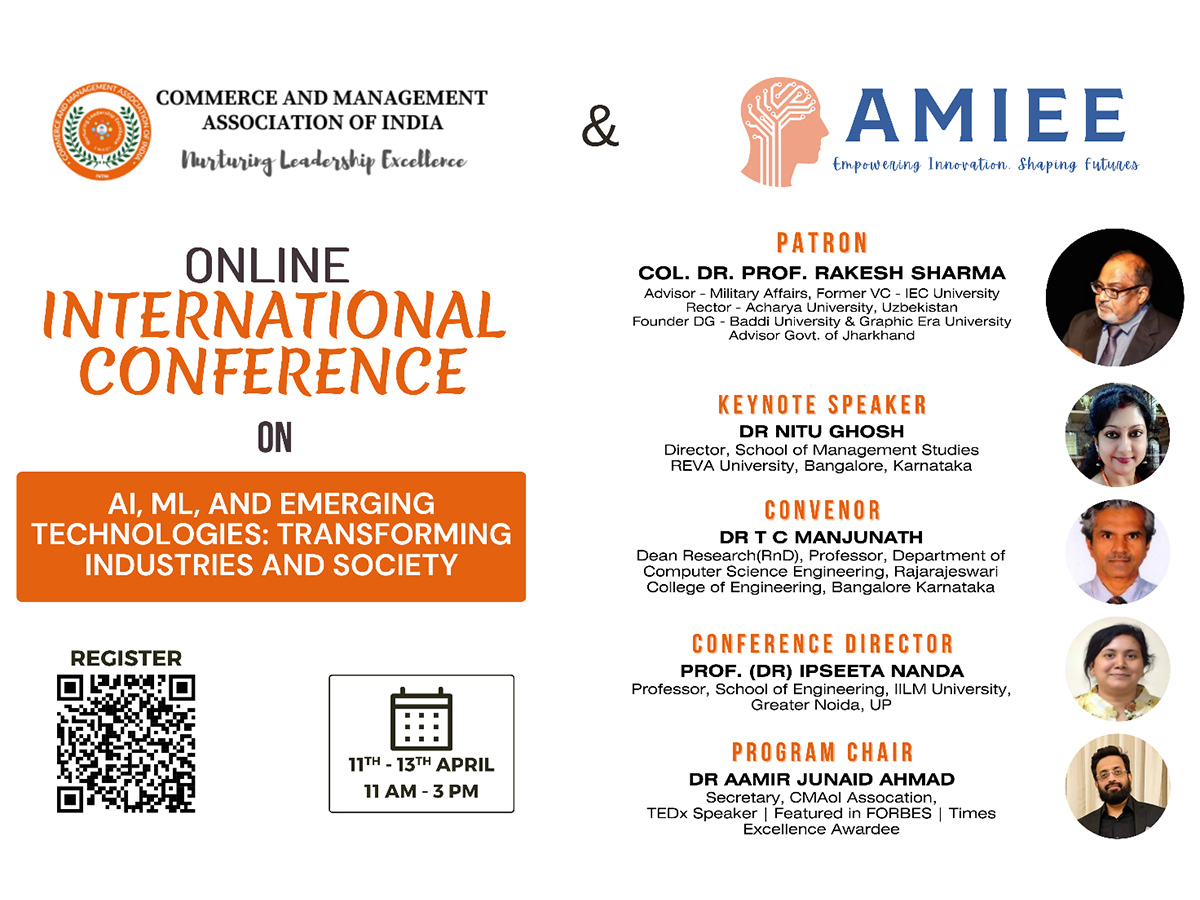 AMIEE Association Announces Global Conference on AI, ML & Tech Innovations for Industry Transformation