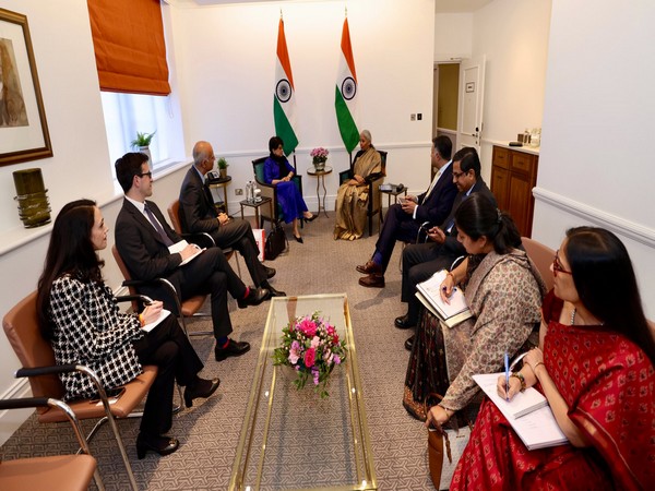 Finance Minister Nirmala Sitharaman meets Chair of Prudential, Shriti Vadera in London (Photo/ @FinMinIndia)