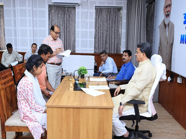  Chief Minister Manik Saha listening to the people's grievances. (Photo/ANI) 