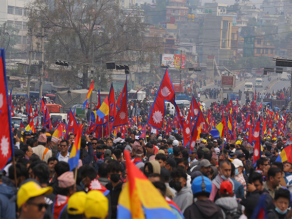 Royalist supporters rally in Kathmandu as RPP pushes for a new political system. (Photo: ANI)