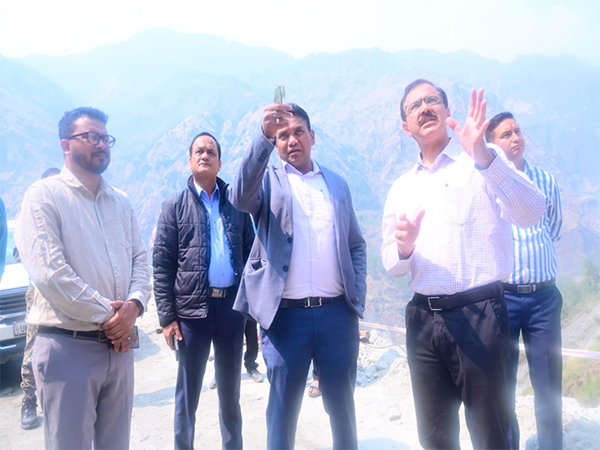 Badrinath Nodal Officer for Chardham Yatra, Uttarakhand Government, Dr R Rajesh Kumar conducted a comprehensive inspection tour of Chamoli district (Photo: ANI) 