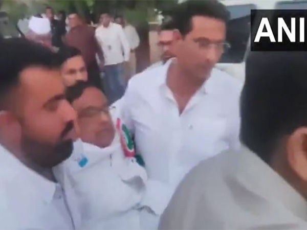 Visual of Chidambaram being taken to hospital (Photo/ANI) 