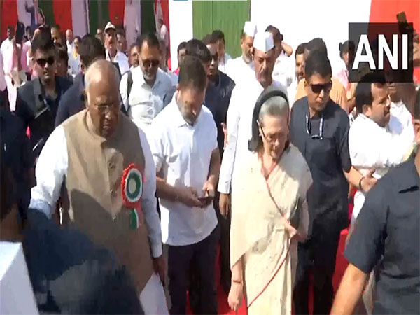 Top Congress leadership arrives to attend party's national convention (Photo/ANI)