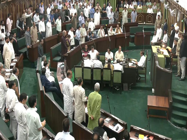 Visuals from the Jammu and Kashmir Assembly (Photo/ANI)