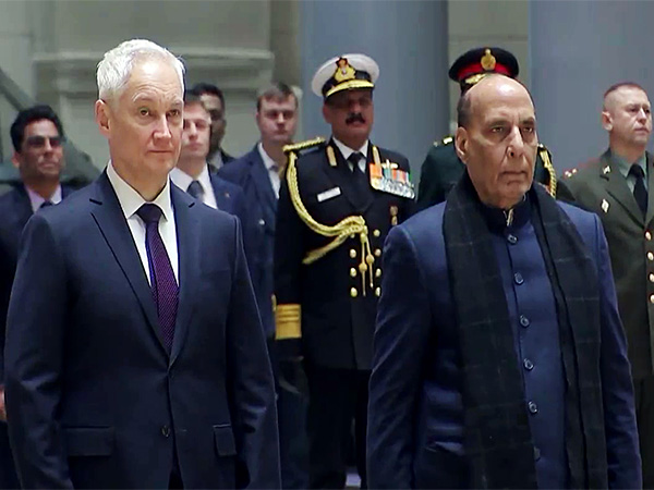 Defence Minister Rajnath Singh and Russian Defence Minister Andrey Belousov (File photo/ANI)