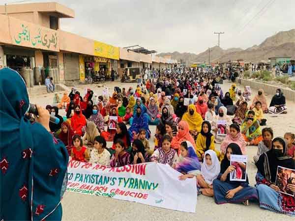 Protesters in Khuzdar and Washuk (Photo: X/ @TBPEnglish)