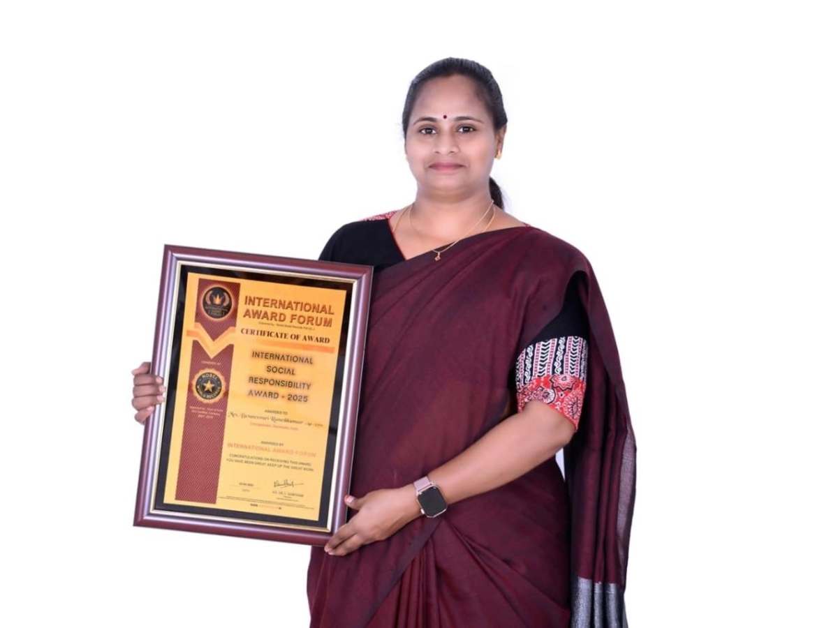 Bhuvaneshwari Ramesh Kumaar was honored internationally for community empowerment