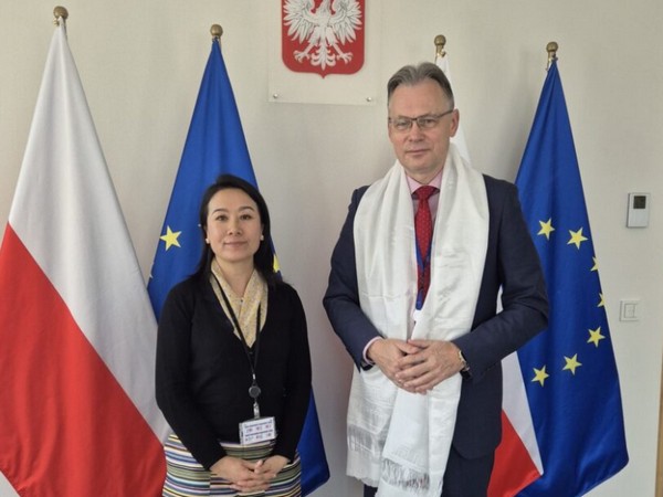 Representative Rigzin Genkhang and EU Advocacy Officer Tenzin Phuntsok (Photo/X@CTA_TibetdotNet)