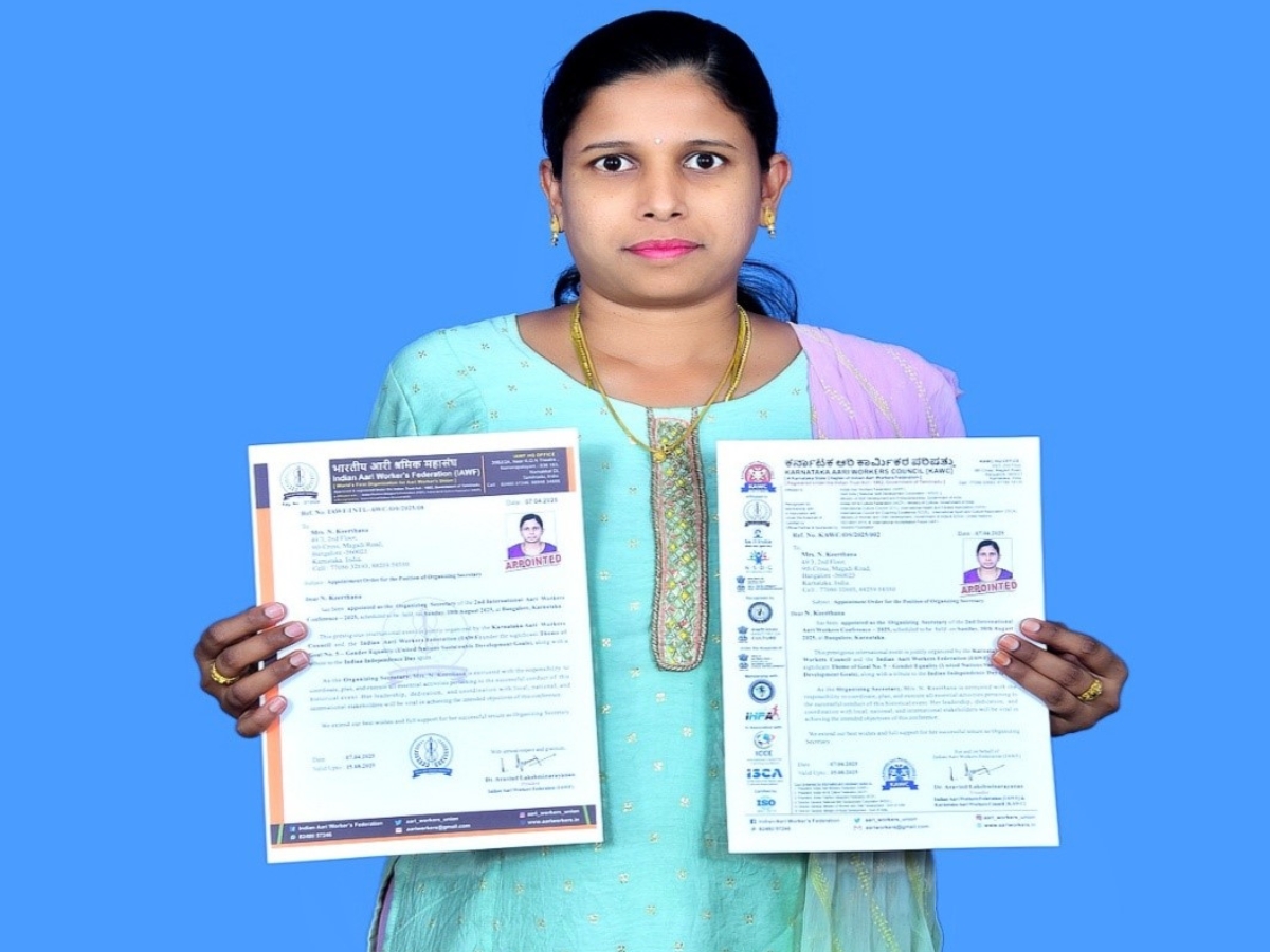 N. Keerthana appointed Organizing Secretary for 2nd International Aari Workers Conference 2025 