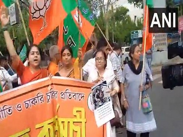 BJP holds protest rally in Kolkata. (Photo/ANI)