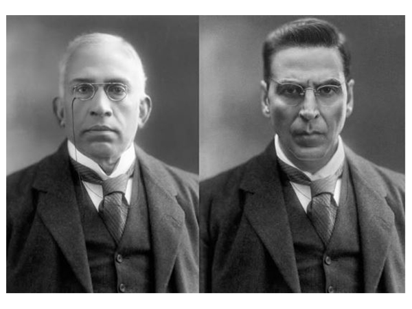 Left:  C. Sankaran Nair, Right: Aksh