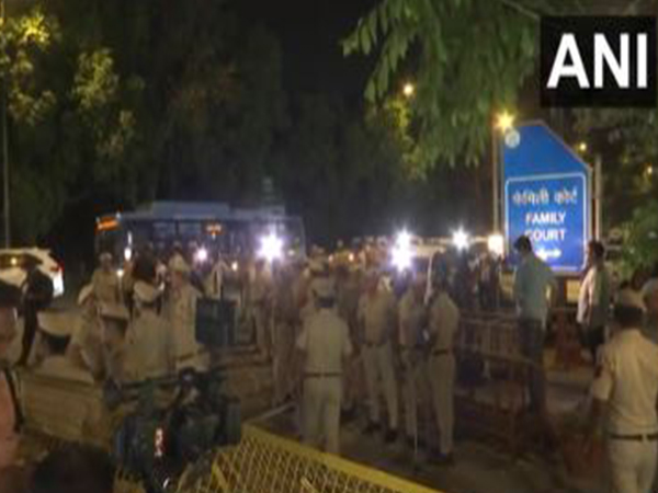 Visuals from outside the Patiala House Court; 26/11 Mumbai attack accused Tahawwur Rana has been produced before Special NIA Court,