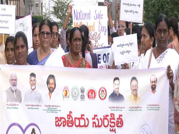 Women at National Safe Motherhood Day rally in Vijayawada, Andhra Pradesh. (Photo/ ANI)