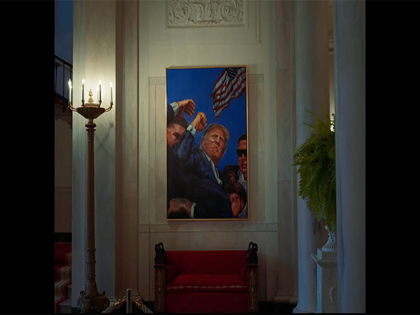 The painting replaced a portrait of former President Barack Obama (Image: X@WhiteHouse)