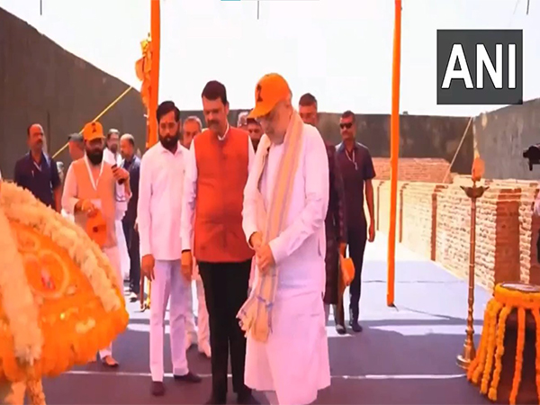 Union Home Minister Amit Shah at Raigad Fort (Photo/ANI)