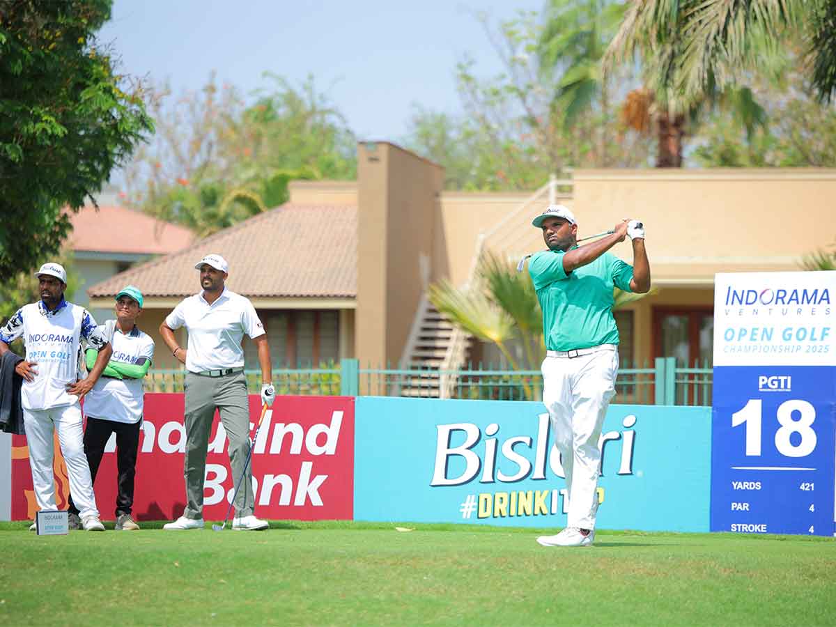 Udayan Mane in action during day-3 of Indorama Ventures Open Golf Championship 2025 (Image: PGTI)