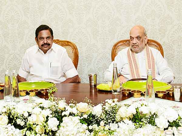AIADMK General Secretary Edappadi K Palaniswami  with Home Minister Amit Shah (Photo/ANI)