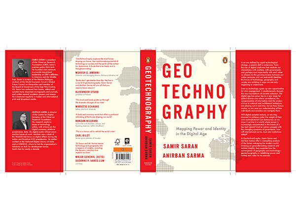 A representation of Geo Techno Graphy, book by Samir Saran and Anirban Sarma (Photo/ANI)  
