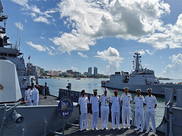 INS Sunayna entered Port of Dar-es-Salaam in Tanzania (Image Credit: X/@indiannavy)