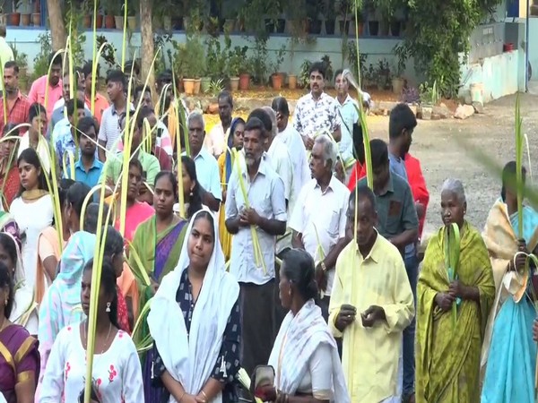 Christians in Trichy observed Palm Sunday (Photo/ANI)