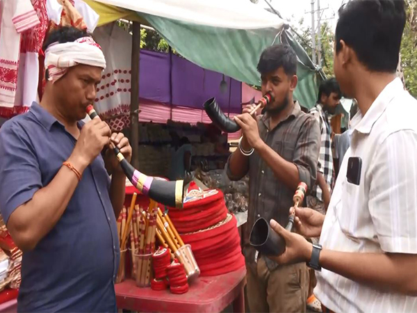 Assam: Markets in Guwahati abuzz with festive spirit ahead of Rongali Bihu. (Photo/ANI)