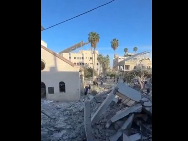 Israel strikes onGaza’s al-Ahli Hospital on Sunday (Photo/@OHCHR)@hzomlot)