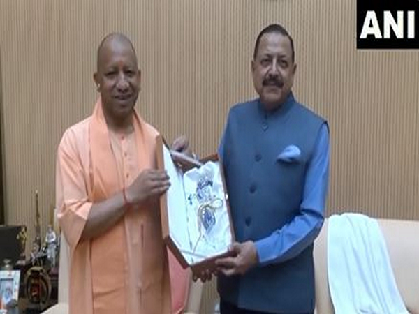 Union Minister Jitendra Singh meets Uttar Pradesh CM Yogi Adityanath  (Photo/ANI)