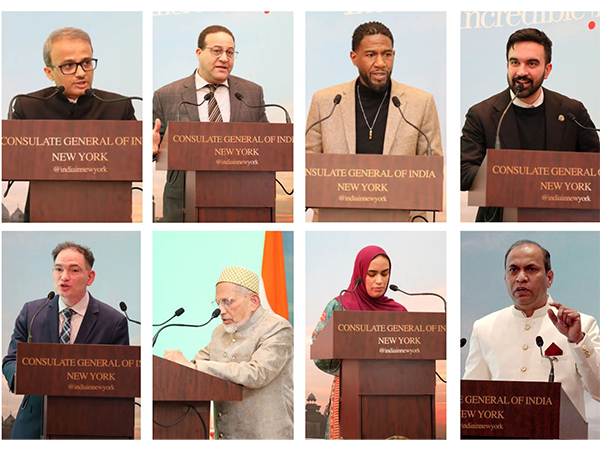 Leaders and community members gather at the Indian Consulate in New York for a spirited Eid celebration. (Photo: IMNA)