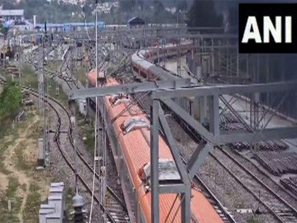 Trial runs of Vande Bharat train conducted on Katra-Sangaldan link (Photo/ANI) 