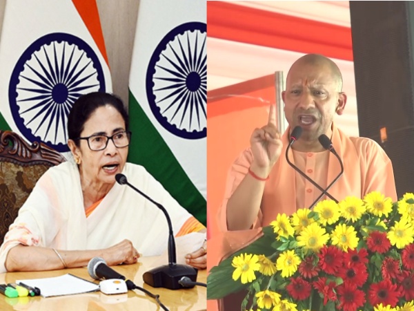 West Bengal CM Mamata Banerjee and Uttar Pradesh CM Yogi Adityanath (Photo/ANI)