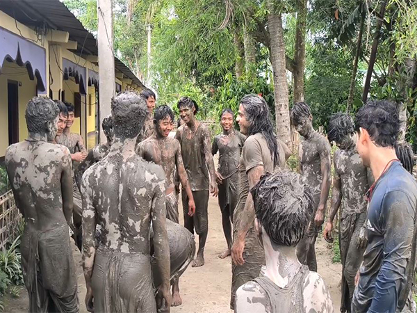 Devotees in Majuli celebrate 372 years of Boka Bihu with mud rituals and festive joy (Photo/ANI)