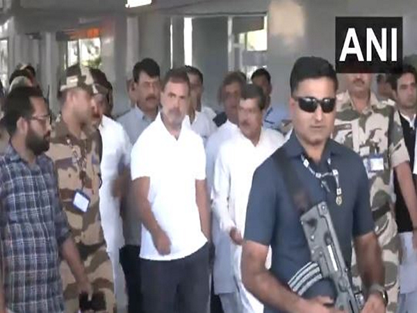 Lok Sabha LoP and Congress MP Rahul Gandhi arrives in Ahmedabad  (Photo/ANI)