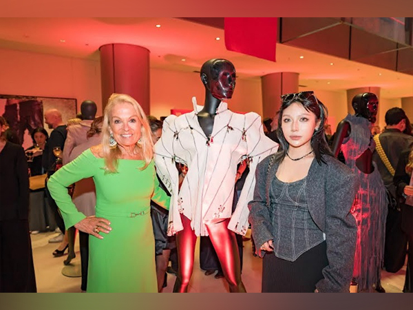 Josslyn Shi, the 2024 International Overall Winner, with former US Ambassador Jane D. Hartley at the International Award Ceremony held at the US Embassy in London