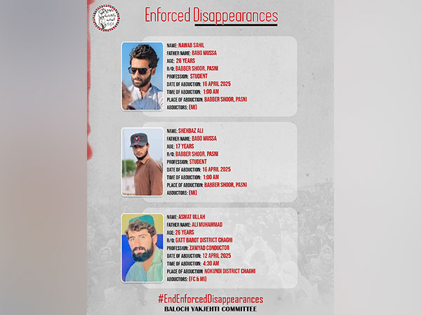 Details of the missing people (Image: X@BalochYakjehtiC)