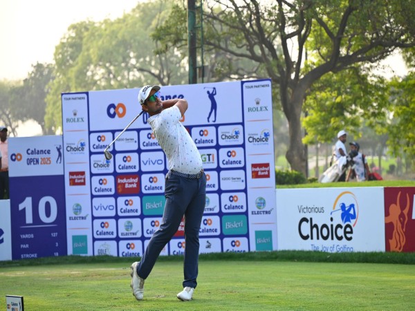 Kshitij Naveed Kaul in action during round two of Calance Open 2025 (Image: PGTI)