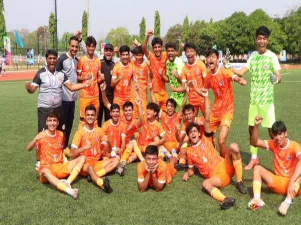 Defending champions Delhi celebrate after entering U-20 National Football Championship 2025 (Image: AIFF media)