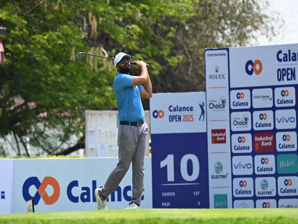 Tapendra Ghai in action during round-3 of Calance Open 2025 (Image: PGTI)