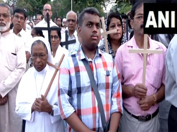 Visuals from the procession by St Joseph’s Metropolitan Cathedral in Palayam (Photo/ANI)