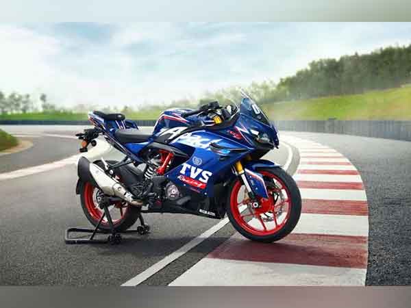 2025 TVS Apache RR310 in a new Sepang Blue Race Replica Colour Scheme