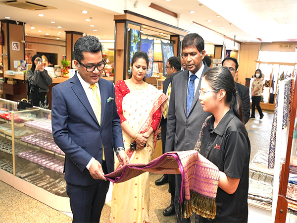 MoS Pabitra Margherita at Batik textile showroom (Image: X@PmargheritaBJP)