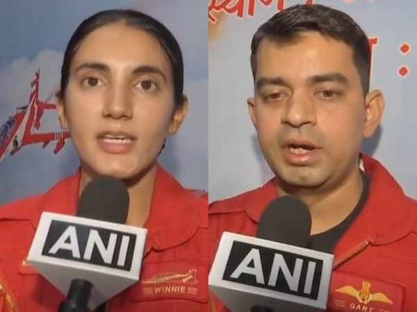 Flight Lieutenant Kanwal Sandhu and Squadron Leader Gaurav Patel (Photo/ANI)