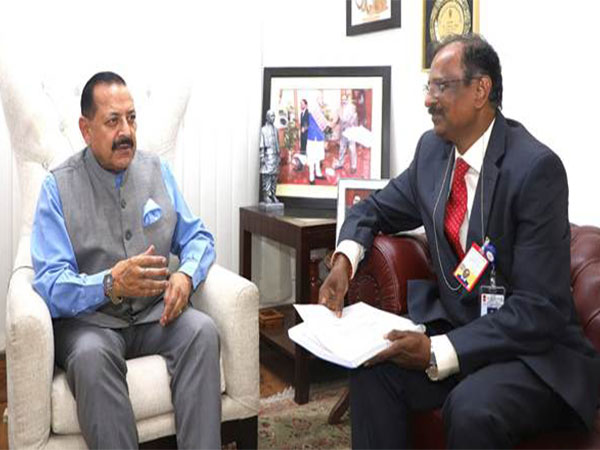 Dr Jitendra Singh during the meeting (Photo/ Department of Space)